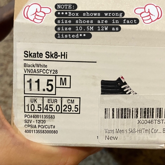 Vans Black and White SK8 High-Top Sneakers - Picture 7 of 7